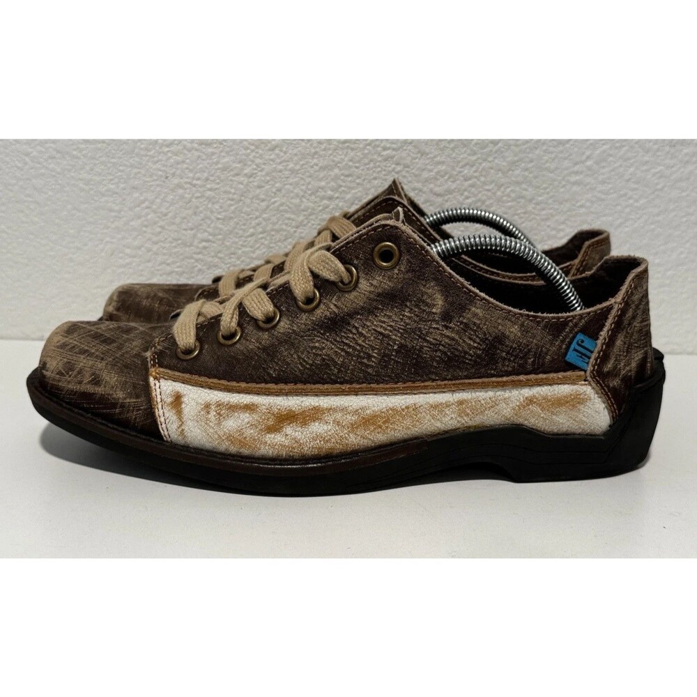 John Fluevog Brown Canvas Low-Top Sneakers